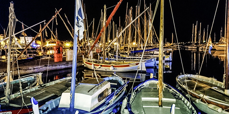 Nacht, Boote, Hafen, Sanary-sur-Mer | © Bert Schwarz 2017