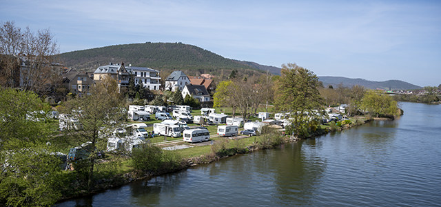 Direkt am Main liegt der Campingplatz | © Bert Schwarz 2025