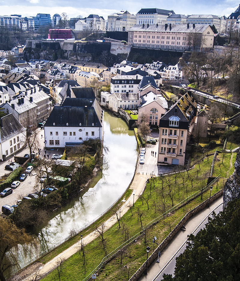 Luxemburg-Stadt, Unterstadt, Fluss, Häuser | © Bert Schwarz 2018
