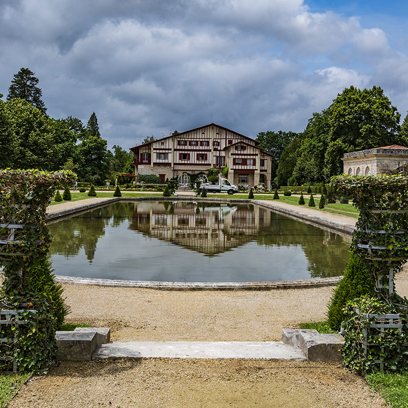 Garten, Teich, Haus, Villa Arnaga | © Bert Schwarz 2023