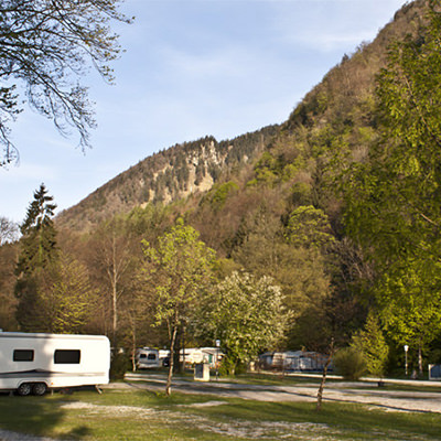 Campingplatz, Abendsonne, Wohnwagen | © Bert Schwarz 2019