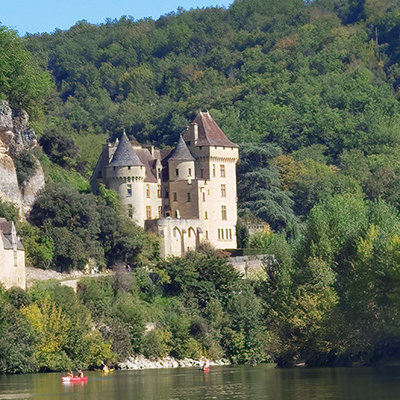 Fluss, Dordogne, Wald, Schloss, Château de la Malartrie, La Roque Gageac | © Bert Schwarz 2020